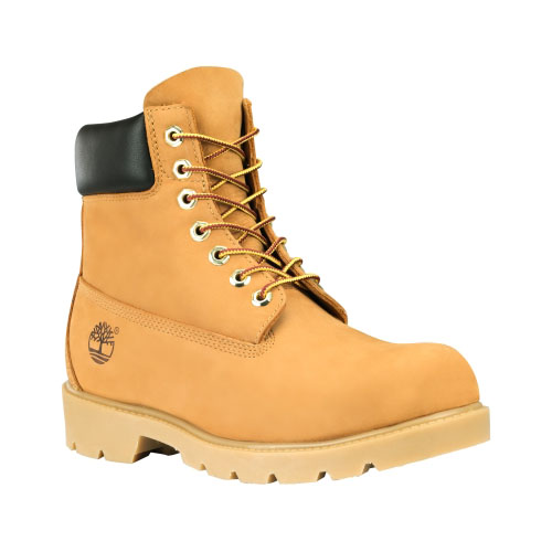 Men\'s Timberland® 6-Inch Basic Waterproof Boots w/Padded Collar Wheat Nubuck