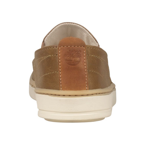 Men\'s Timberland® Hookset Handcrafted Leather Slip-On Shoes Light Brown Full-Grain
