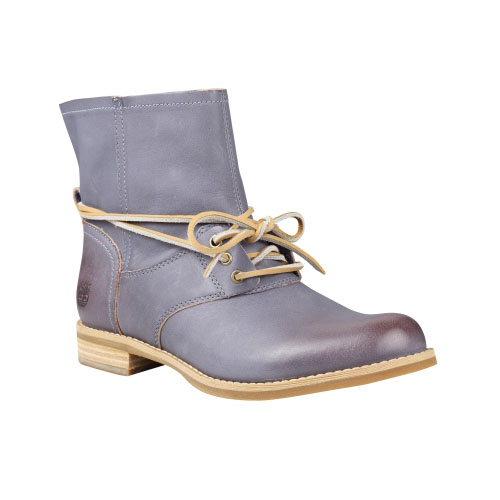 Women's Timberland® Savin Hill 3-Eye Leather Ankle Boots Folkstone Grey Full-Grain