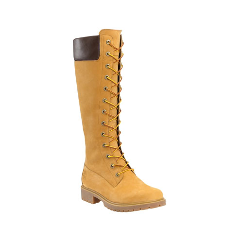 Women\'s Timberland® 14-Inch Premium Side-Zip Lace Waterproof Boots  Wheat