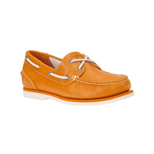 Women's Timberland® Earthkeepers® Classic Amherst 2-Eye Boat Shoes Apricot Full-Grain