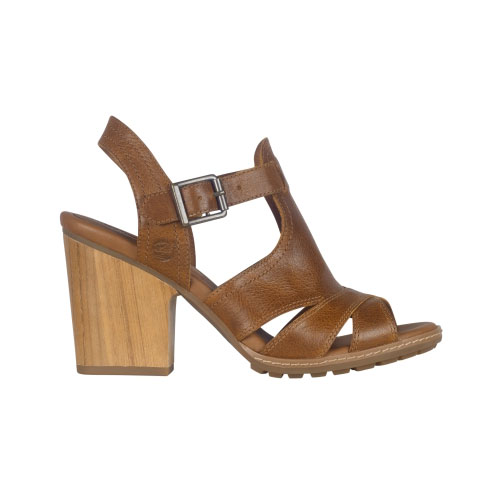 Women\'s Timberland® Strafford Back Strap Sandals Light Brown Full-Grain