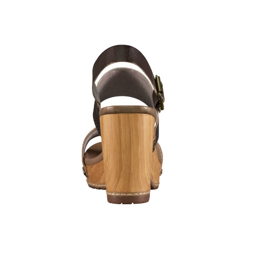 Women\'s Timberland® Tilden Leather Double-Strap Sandals Dark Olive Full-Grain